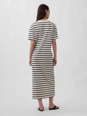 Vestido de camiseta maxi oversize de tejido grueso