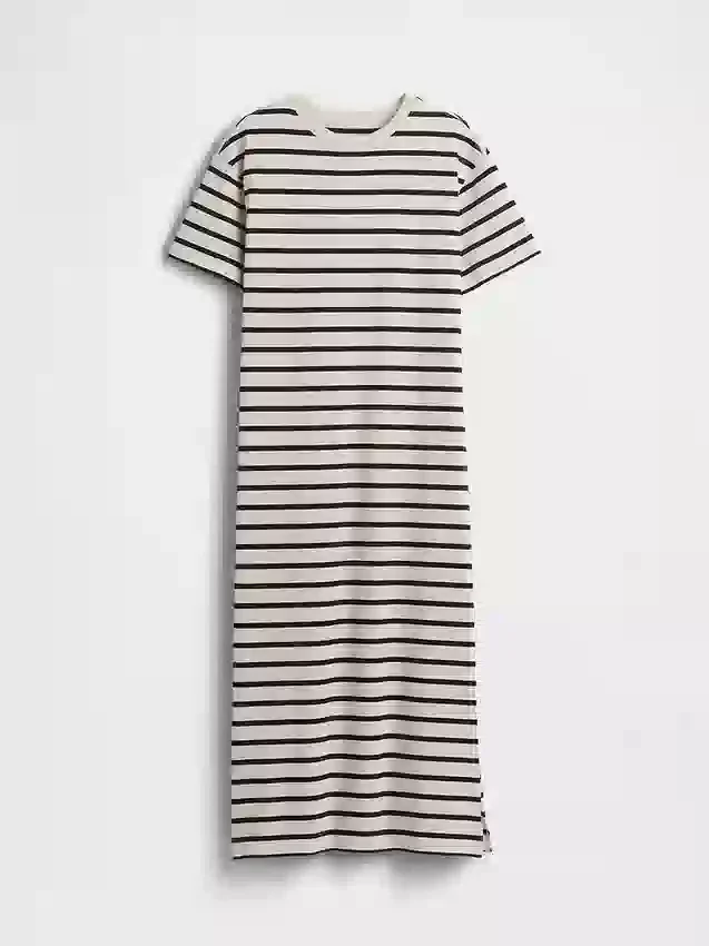 Vestido de camiseta maxi oversize de tejido grueso