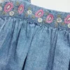 Vestido de denim bordado para bebés y niños pequeños