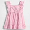 Vestido de denim con corazón para bebé
