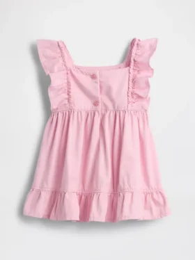 Vestido de denim con corazón para bebé