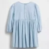Vestido de denim con volantes y corazón para bebés y niños pequeños