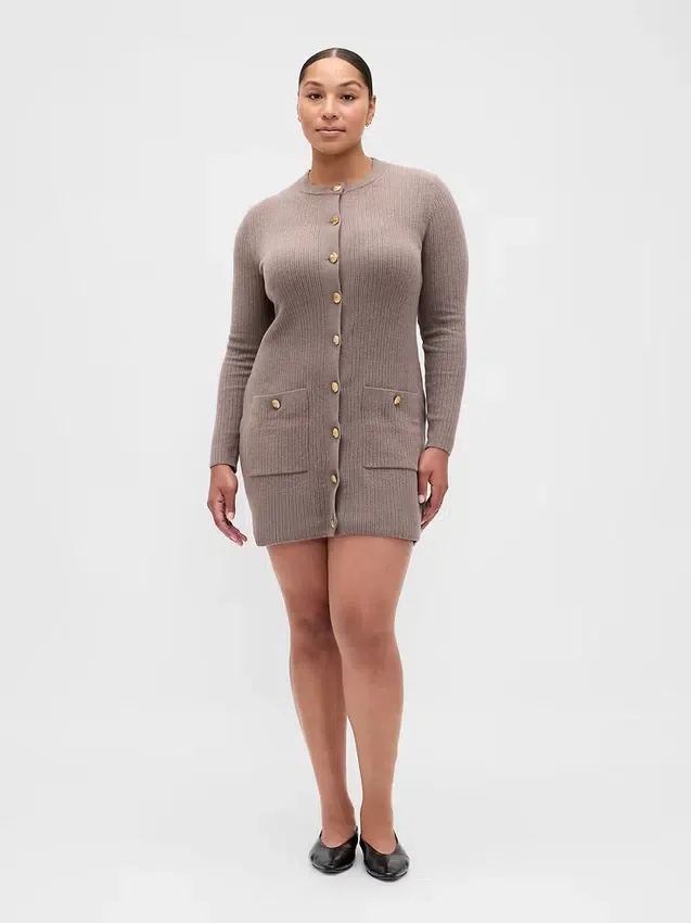 Vestido de jersé con bolsillos acanalados CashSoft