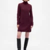 Vestido de punto con cuello alto CashSoft Pointelle