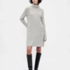 Vestido de punto con cuello alto CashSoft Pointelle