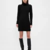 Vestido de punto con cuello alto CashSoft Pointelle