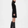 Vestido de punto con cuello alto CashSoft Pointelle