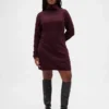 Vestido de punto con cuello alto CashSoft Pointelle