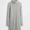 Vestido de punto con cuello alto CashSoft Pointelle