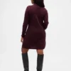 Vestido de punto con cuello alto CashSoft Pointelle