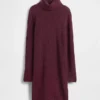 Vestido de punto con cuello alto CashSoft Pointelle