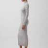 Vestido de punto largo con cuello alto CashSoft