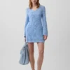 Vestido de punto Pointelle