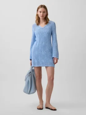 Vestido de punto Pointelle