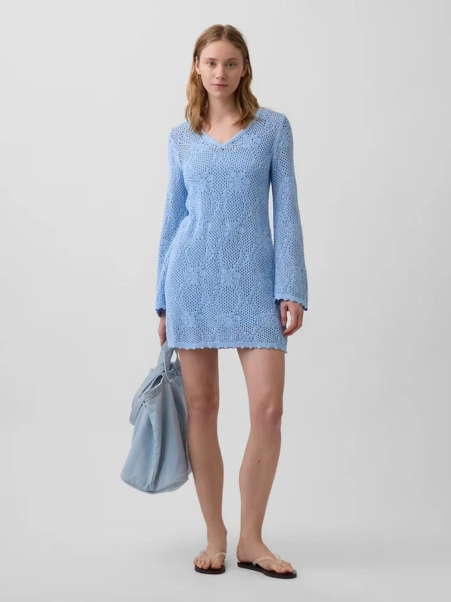 Vestido de punto Pointelle