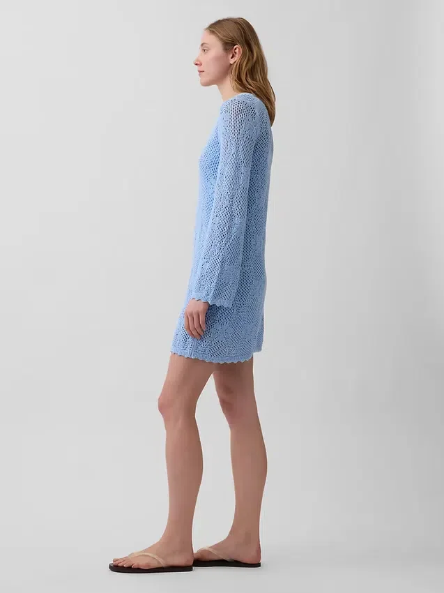 Vestido de punto Pointelle