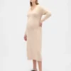 Vestido de punto premamá CashSoft con cuello en V