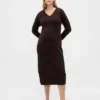 Vestido de punto premamá CashSoft con cuello en V