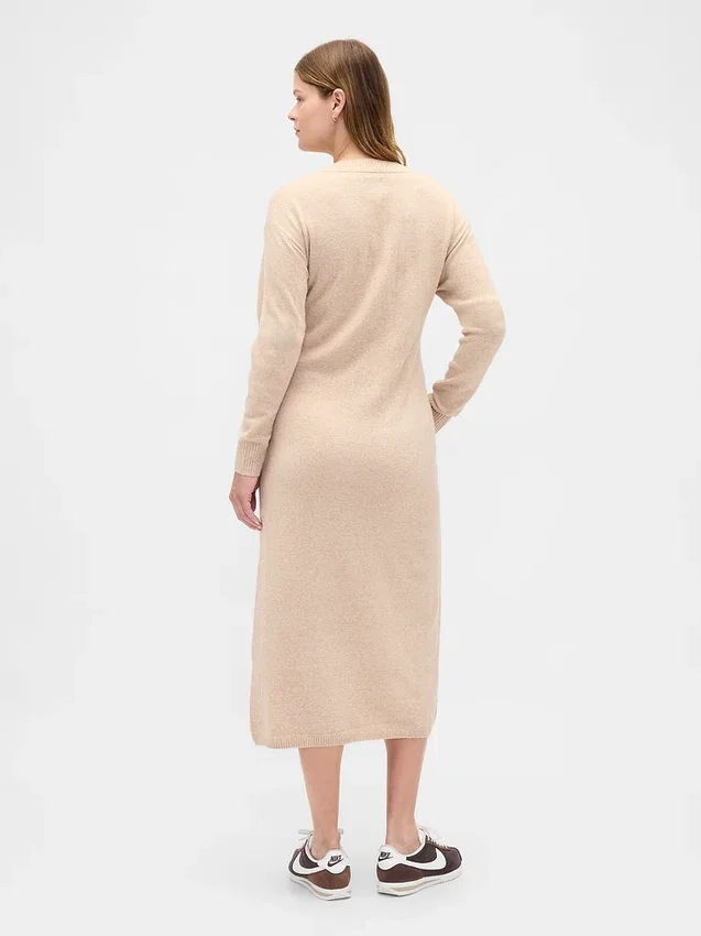 Vestido de punto premamá CashSoft con cuello en V