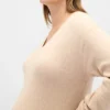 Vestido de punto premamá CashSoft con cuello en V