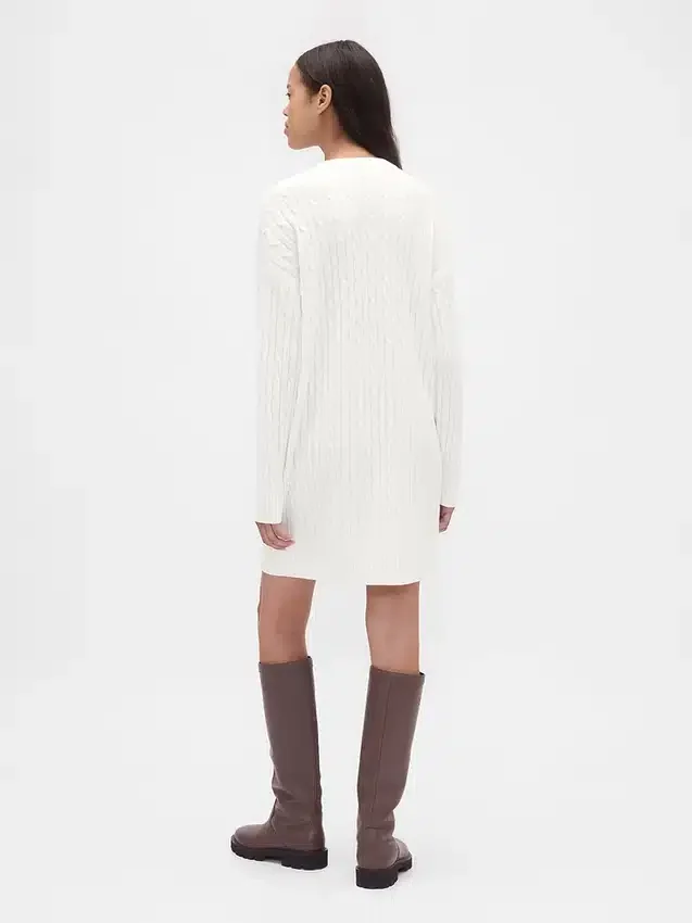 Vestido de punto trenzado CashSoft