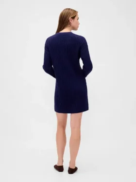 Vestido de punto trenzado CashSoft
