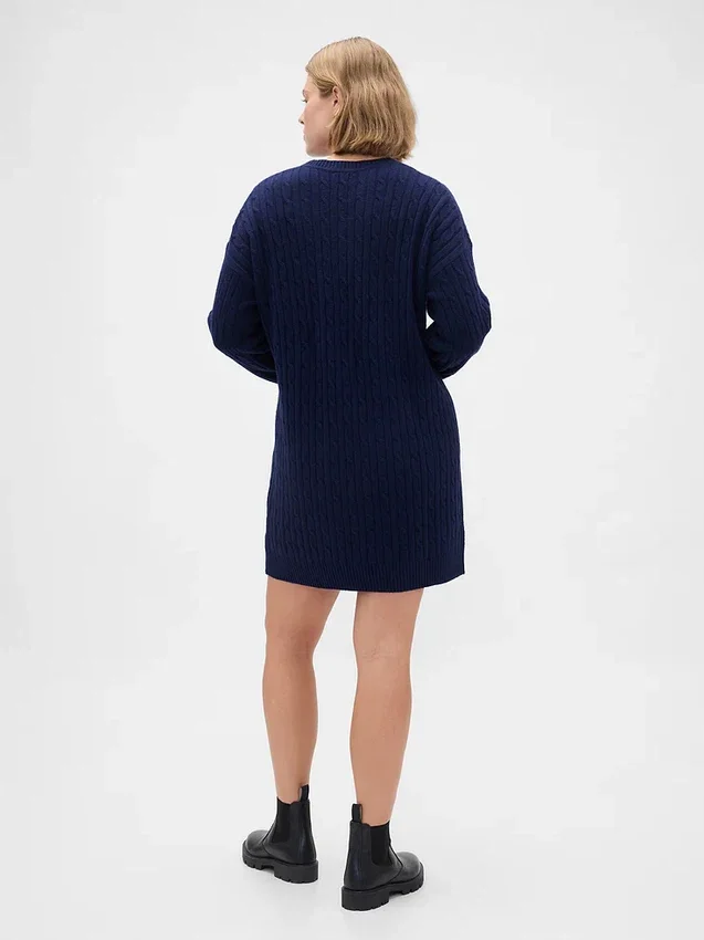Vestido de punto trenzado CashSoft