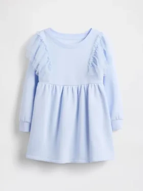 Vestido de sudadera de tul para bebés y niños pequeños