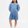 Vestido de sudadera plisado «Vintagesoft» para niña