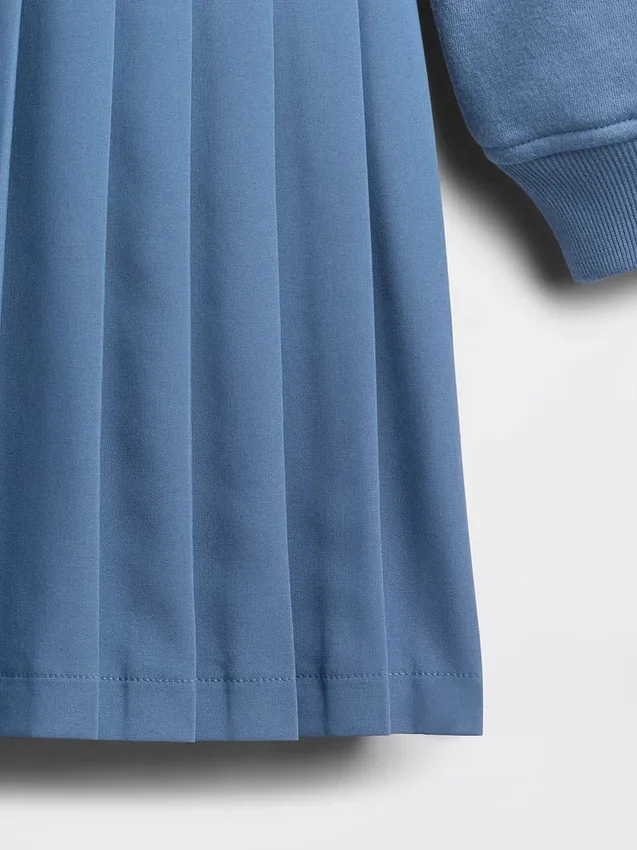 Vestido de sudadera plisado «Vintagesoft» para niña