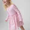 Vestido de tejidos combinados para bebés y niños