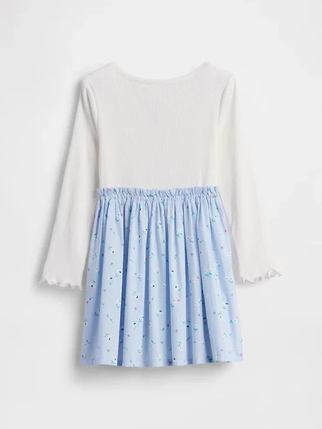 Vestido de tejidos combinados para bebés y niños
