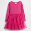 Vestido de tul y tejidos combinados para bebés y niños pequeños