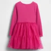 Vestido de tul y tejidos combinados para bebés y niños pequeños