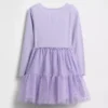 Vestido de tul y tejidos combinados para bebés y niños pequeños