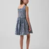 Vestido de vaqueros a cuadros para niña