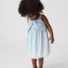 Vestido de vaqueros con lazo para bebés y niños