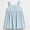 Vestido de vaqueros con lazo para bebés y niños