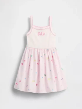 Vestido delantal de materiales mixtos para bebés y niños