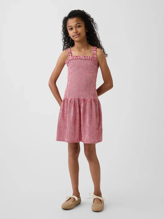 Vestido infantil de cintura baja