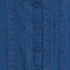 Vestido infantil de manga con volantes y ribete de encaje