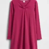 Vestido infantil de punto acanalado con lazo