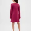 Vestido infantil de punto acanalado con lazo