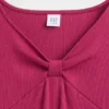 Vestido infantil de punto acanalado con lazo