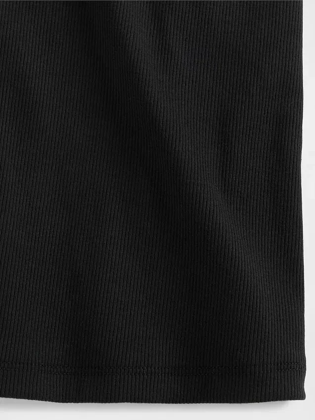 Vestido infantil de punto acanalado con lazo