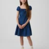 Vestido infantil de vaquero de cintura baja