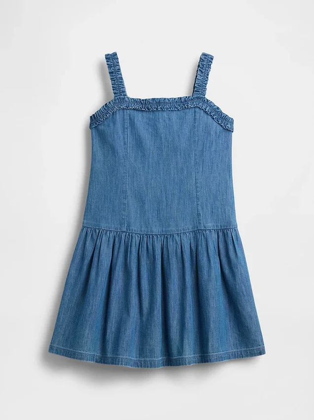 Vestido infantil de vaquero de cintura baja