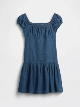 Vestido infantil de vaquero de cintura baja
