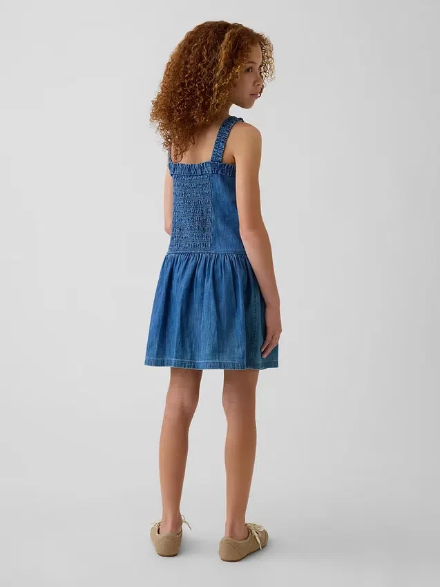 Vestido infantil de vaquero de cintura baja
