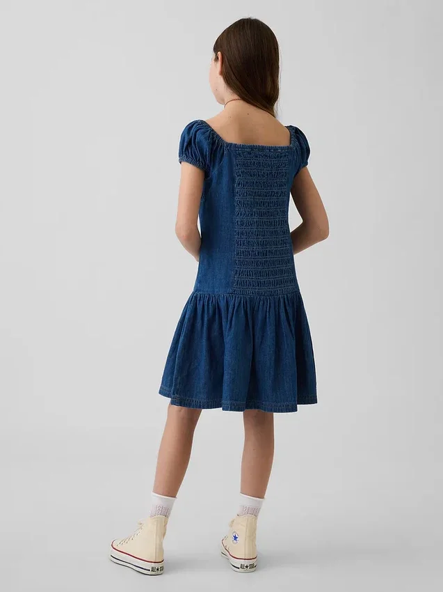 Vestido infantil de vaquero de cintura baja